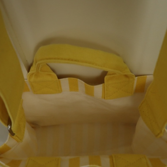 Nina Ricci Yellow & White Stripped Lunch Bag - Picture 5 of 8